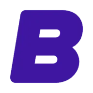 Boulderz logo, a purple letter B