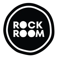 Rock Room logo: the name inside a black circle with an outer ring