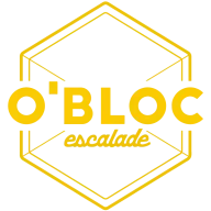 O'Bloc Escalade logo in yellow inside a hexagon outline
