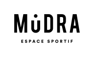 MUDRA Espace Sportif logo in black capitals