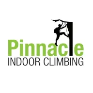 Green and black wordmark with a climber silhouette on a rock face