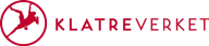Klatreverket logo: a climber in a red circle beside the red wordmark