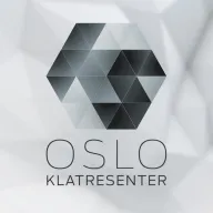 Oslo Klatresenter logo: a grey hexagon mark above the wordmark