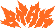 Brak logo: the word BRAK in jagged orange lettering