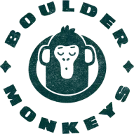 Round Boulder Monkeys logo with a monkey's face