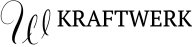 Kraftwerk wordmark with a calligraphic symbol