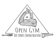 Open Gym logo: a flexed arm holding a hammer in a triangle, over the words DIY Sports Infrastructure