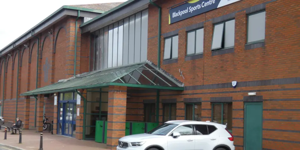 Front entrance of Blackpool Sports Centre