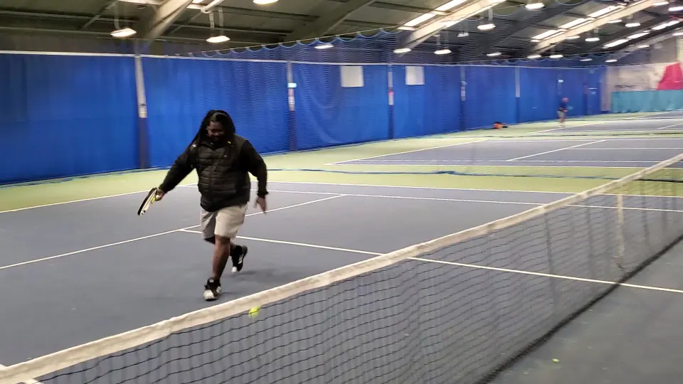 Indoor tennis courts in the tennis arena