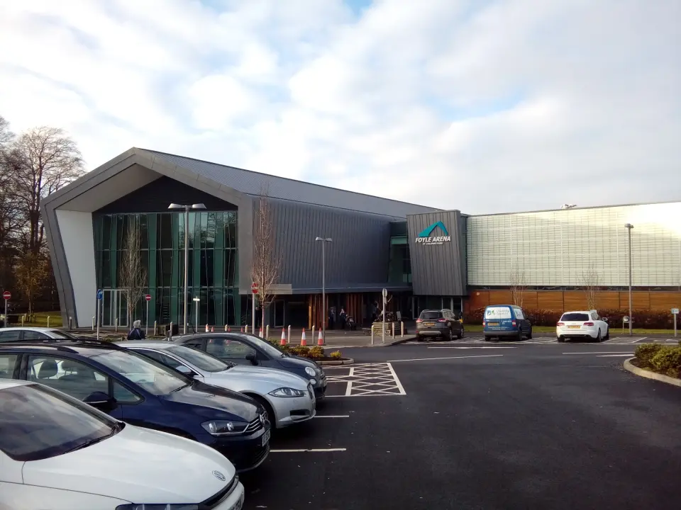 Front entrance of Foyle Arena at St Columb's Park