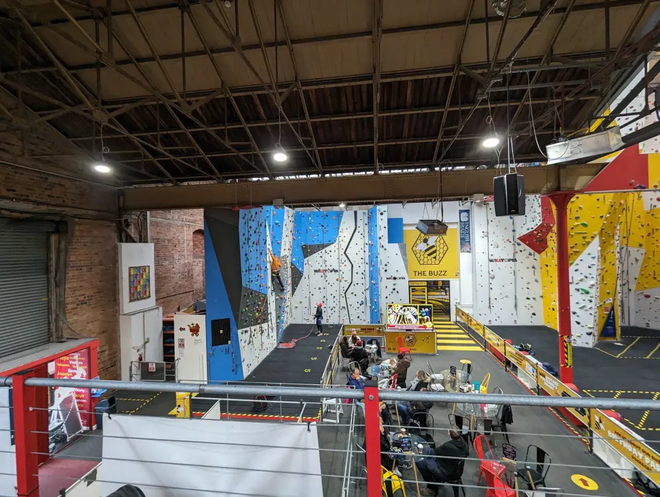 View over the centre from the café mezzanine