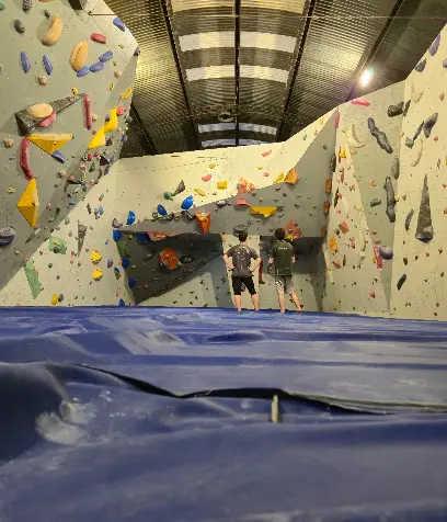 Climbing walls at Boulder Club