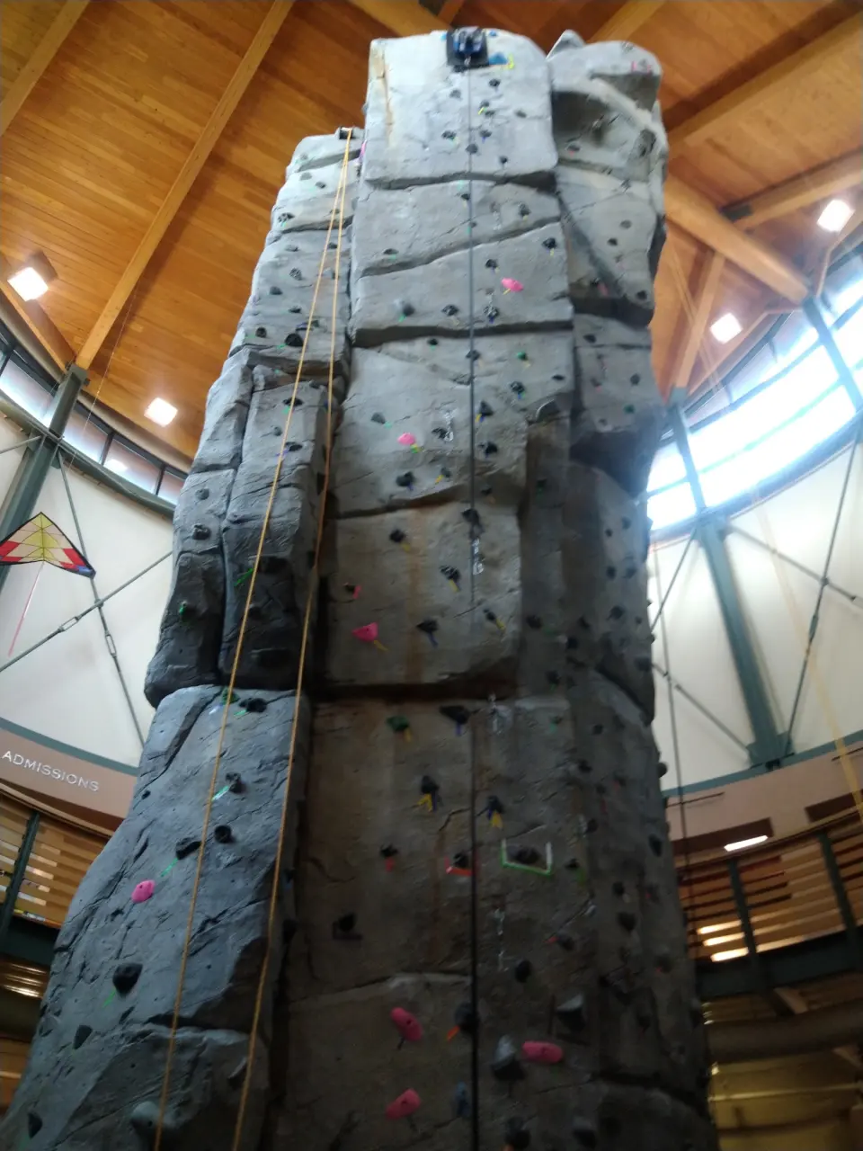 The 41-foot climbing pinnacle rising to the rotunda's timber roof