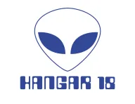 Hangar 18 alien-head logo