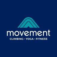 Movement logo: a teal arch above the word movement and Climbing, Yoga, Fitness