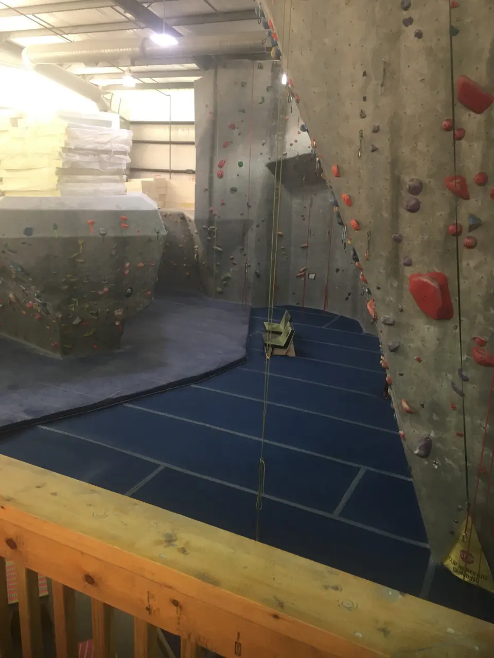 View of the rope area from the upstairs mezzanine