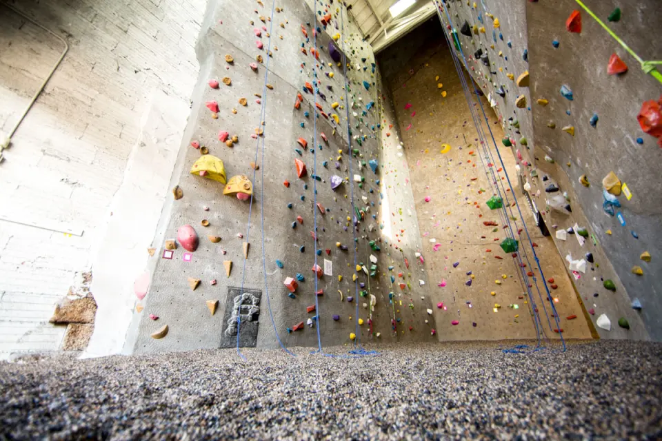 Tall rope walls in the back room