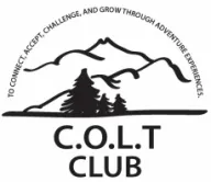 C.O.L.T. Club logo with mountains and pine trees