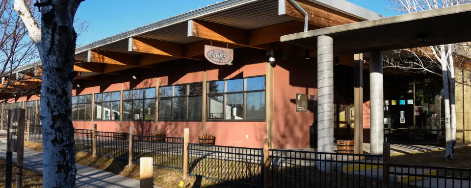 Outside the SunUte Community Center in Ignacio