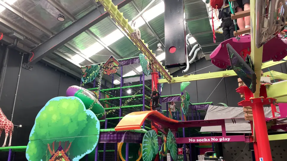 The Cheeky Monkey play zone below the SkyTrail