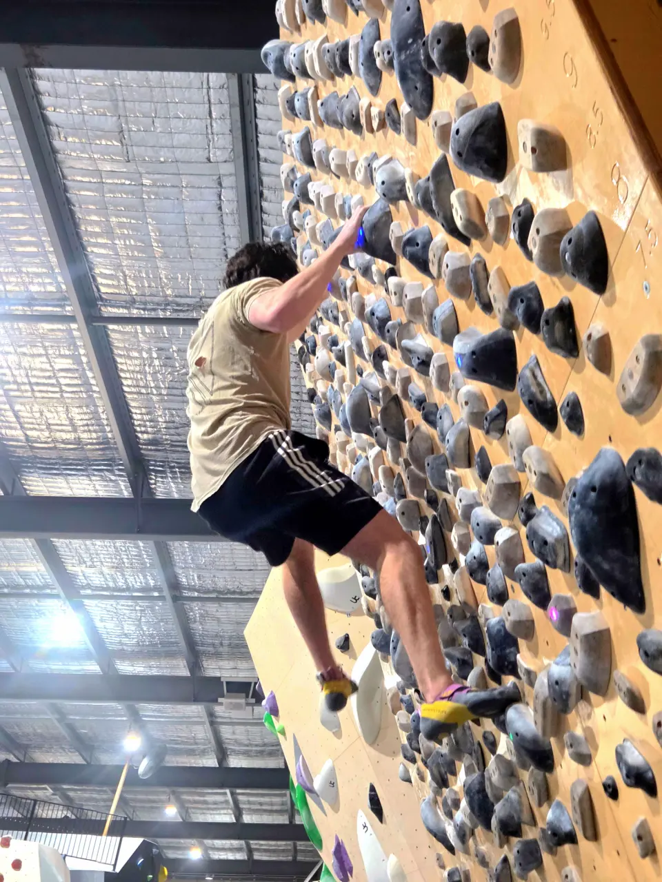 Climber on the Tension Board 2
