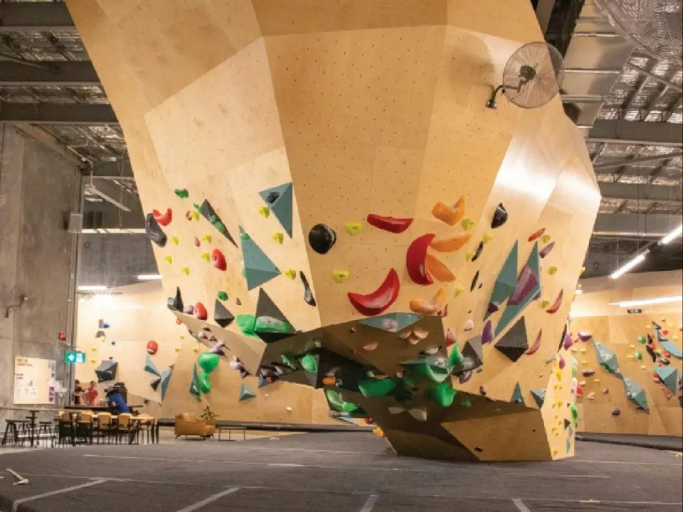 The Big Boppa overhang with its hanging volumes